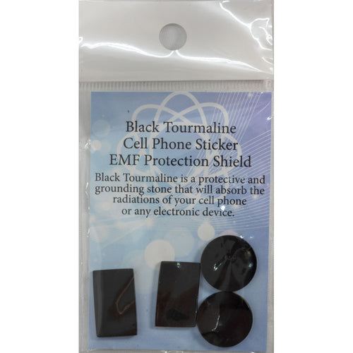 Black Tourmaline EMF Cell Phone Protection Disc & Plate - Cell Phone & Tablets - Stone Sticker Set for Cell Phone