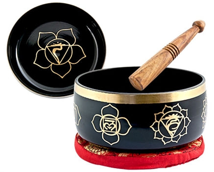 Black/Gold Seven Chakra Singing Bowl