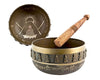 Buddha with Mantra Tibetan Meditation Singing Bowl - 6"D