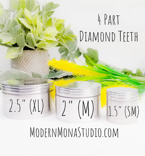 1.5" - Metal Herb Grinder - Herb Grinder - Tea Grinder - Pill Grinder - Leaf Grinder - Spice Grinder - Weed Grinder - 4 Pieces with sifter