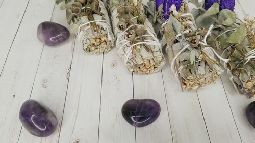 White Sage, Wild Purple Lavender and Silver Dollar Eucalyptus Smudge Mix, Cleaning Sage Bundles,  Eucalyptus and Lavender Smudge