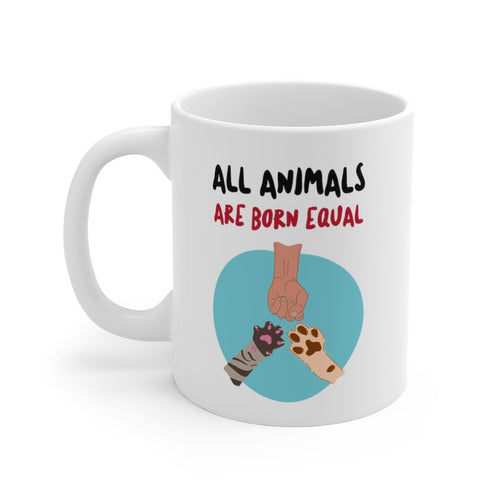 All Animals Are Born Equal Mug - ModernMonaStudio