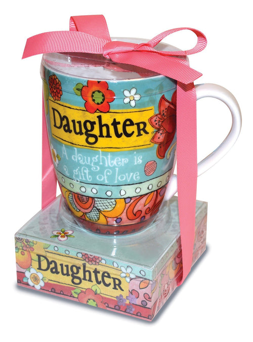 Relationship Mug & Notepad Giftset: Daughter - ModernMonaStudio