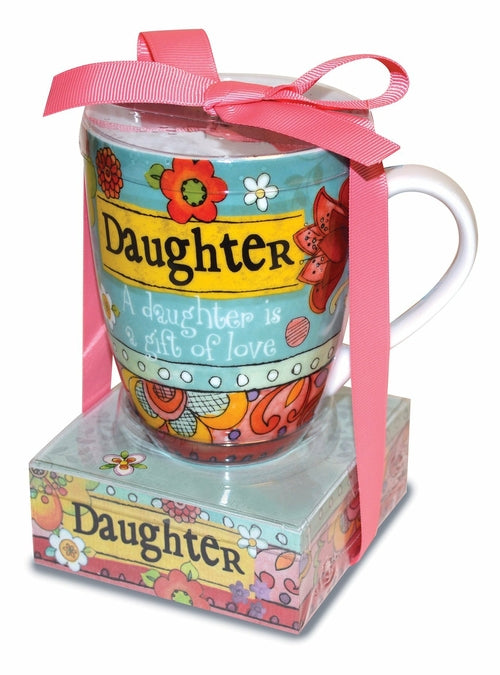 Relationship Mug & Notepad Giftset: Daughter - ModernMonaStudio
