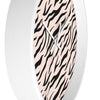 Uniquely You Wall Clock, Pink Zebra Striped Print - ModernMonaStudio