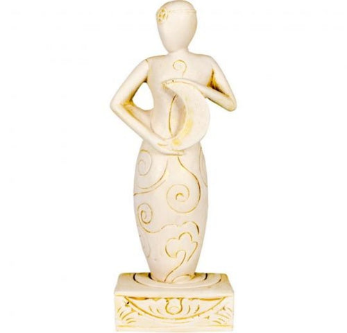 Cerridwen Moon Goddess Figurine Statue (Gypsum Cement) - ModernMonaStudio