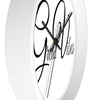 Uniquely You Wall Clock, Great Vibes Black and White Print - ModernMonaStudio