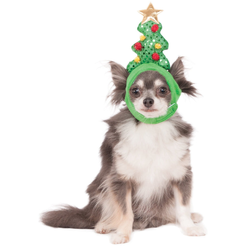 Christmas Tree Light Up Pet Headband - ModernMonaStudio