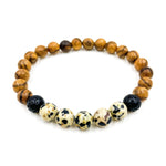 Kingston - Dalmatian Jasper & Light Sandalwood - ModernMonaStudio