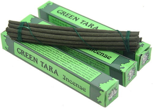 Green Tara Tibetan Incense 14 Sticks - 5.5"L - Medicinal Herbs and Purification - ModernMonaStudio