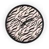 Uniquely You Wall Clock, Pink Zebra Striped Print - ModernMonaStudio