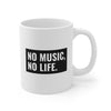 No Music, No Life Mug - ModernMonaStudio