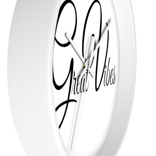 Uniquely You Wall Clock, Great Vibes Black and White Print - ModernMonaStudio