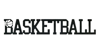 Basketball Word - Metal Wall Art - ModernMonaStudio