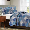 Jennifer 3 Piece Quilt Set - Blue - ModernMonaStudio
