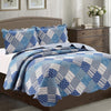 Jennifer 3 Piece Quilt Set - Blue - ModernMonaStudio