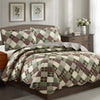 Jennifer 3 Piece Quilt Set - Brown - ModernMonaStudio