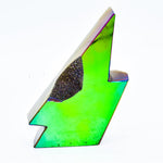 Neon Green Agate Druzy Lightning Bolt! - ModernMonaStudio