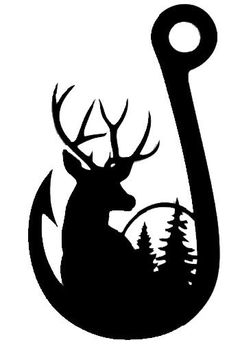 Deer Fishing Hook - Metal Wall Art - ModernMonaStudio