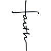 Faith Cross - Metal Wall Sign - ModernMonaStudio