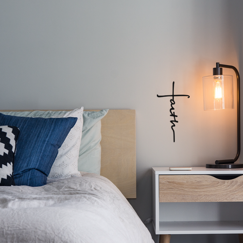 Faith Cross - Metal Wall Sign - ModernMonaStudio