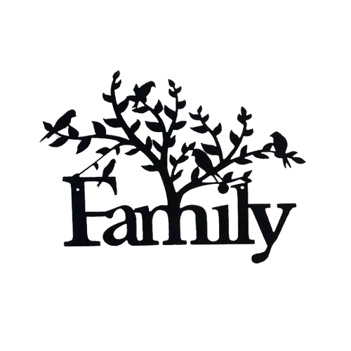 Family Tree - Metal Wall Art - ModernMonaStudio