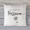 Personalized Family Name Halloween Cotton Canvas Halloween Pillow - ModernMonaStudio