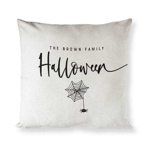 Personalized Family Name Halloween Cotton Canvas Halloween Pillow - ModernMonaStudio