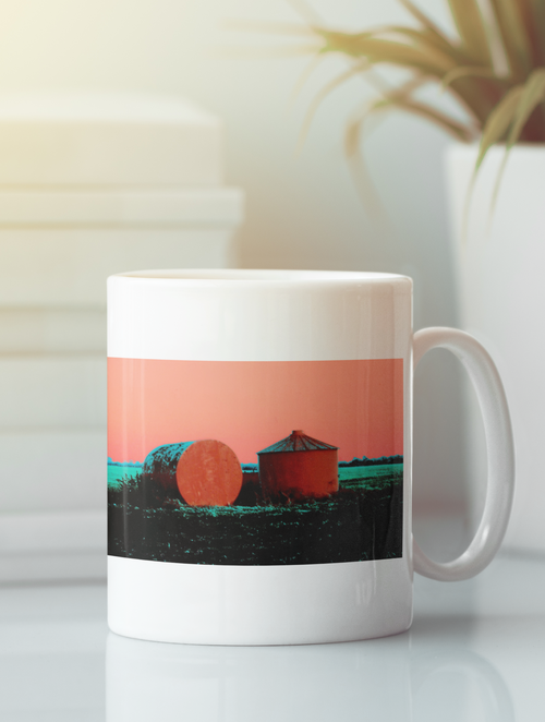 Grain Silos Contemporary Pop Art Coffee Mug - ModernMonaStudio