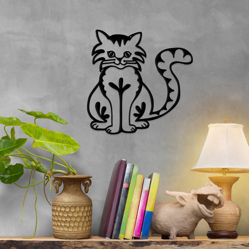 Happy Cat - Metal Wall Art/Decor - ModernMonaStudio
