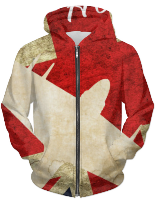 Hawker Typhoon Vintage WW2  UNISEX ZIP HOODIE - ModernMonaStudio