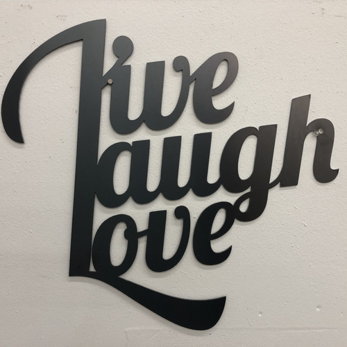 Live Laugh Love - Metal Wall Art - ModernMonaStudio