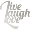 Live Laugh Love - Metal Wall Art - ModernMonaStudio