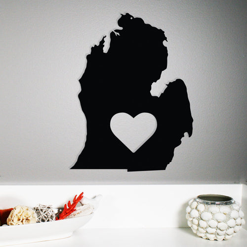 State Heart - Michigan - Metal Wall Art/Decor - ModernMonaStudio