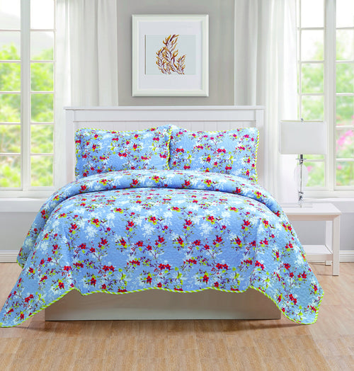 Monica - 3 Piece Quilt bedspread Set queen and king size - Yellow - ModernMonaStudio