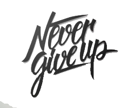 Never Give Up - Metal Wall Art - ModernMonaStudio