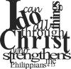 Philippians 4:13 - Metal Wall Art - ModernMonaStudio