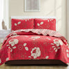 Grace 3 Piece Quilt Set - Red - ModernMonaStudio