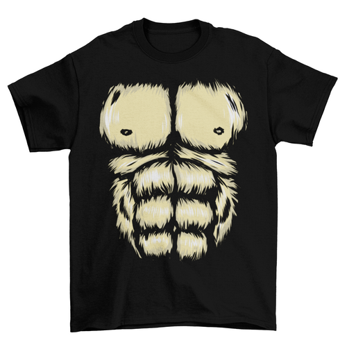 Unique Fashion Funny Monkey Gorilla Abs chest belly Costume Halloween - ModernMonaStudio