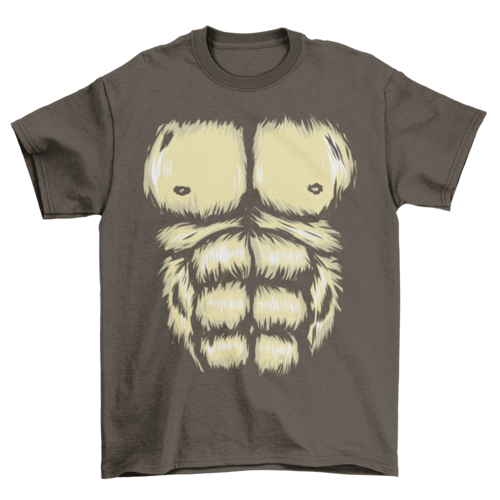 Unique Fashion Funny Monkey Gorilla Abs chest belly Costume Halloween - ModernMonaStudio