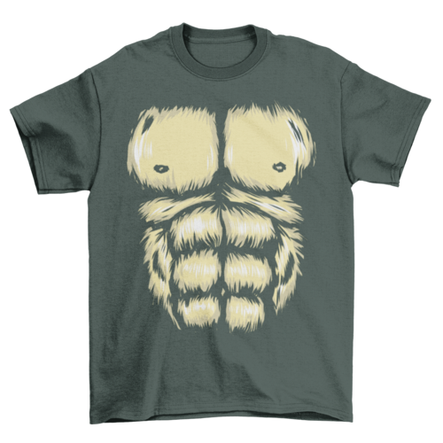 Unique Fashion Funny Monkey Gorilla Abs chest belly Costume Halloween - ModernMonaStudio