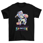 Witch Unicorn Halloween w/ quote I PUT A SPOOKY RAINBOW SPELL ON YOU - ModernMonaStudio