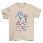 Witch Unicorn Halloween w/ quote I PUT A SPOOKY RAINBOW SPELL ON YOU - ModernMonaStudio