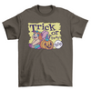 Girl in fairy costume halloween and jack o lantern w/ quote "Trick or - ModernMonaStudio