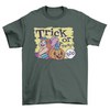 Girl in fairy costume halloween and jack o lantern w/ quote "Trick or - ModernMonaStudio