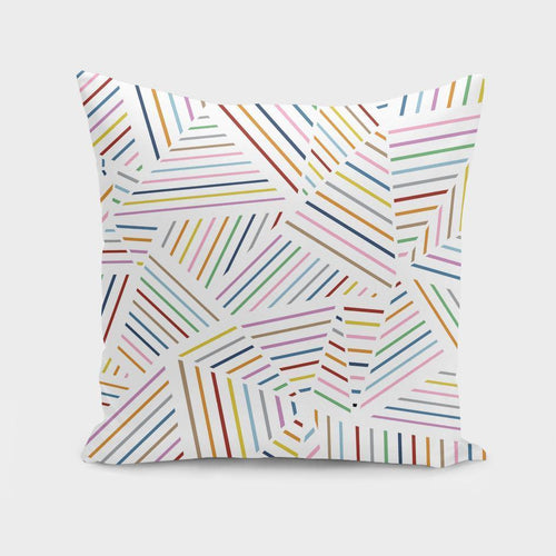 Ab Linear Rainbow Zoom  Cushion/Pillow - ModernMonaStudio