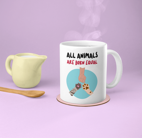 All Animals Are Born Equal Mug - ModernMonaStudio