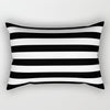Black Lines Rectangle Pillow - ModernMonaStudio