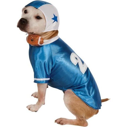 Blue Football Player Pet Costume - ModernMonaStudio