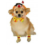 Clown Headpiece with Cuffs Pet Costume - ModernMonaStudio